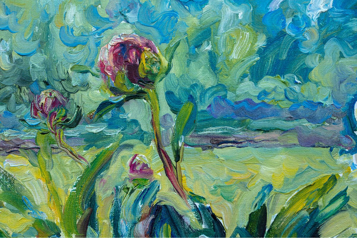 Artistic painting of a flower